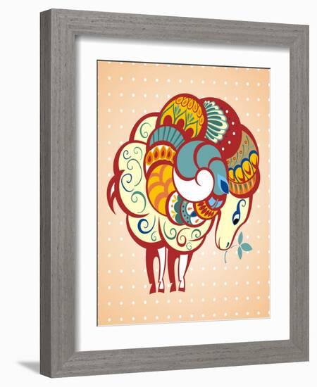 Symbol of New Year-worksart-Framed Art Print