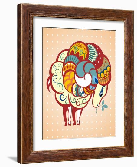 Symbol of New Year-worksart-Framed Art Print