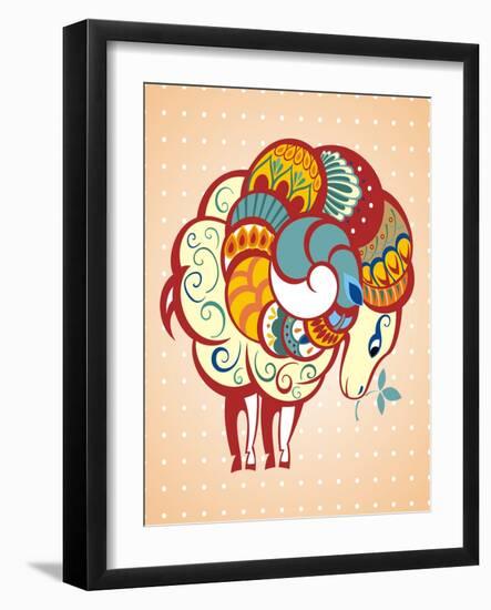 Symbol of New Year-worksart-Framed Art Print