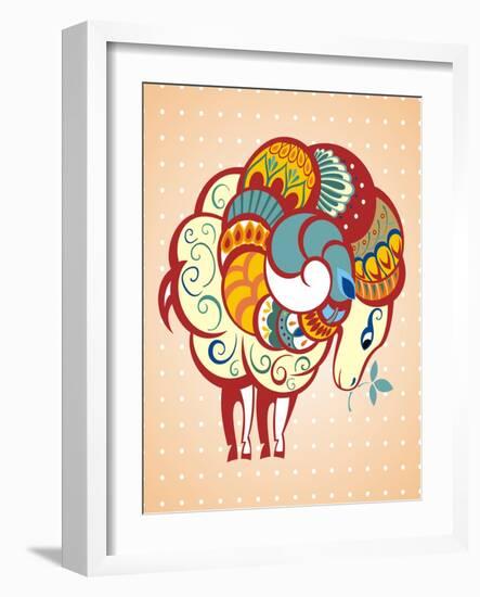 Symbol of New Year-worksart-Framed Art Print