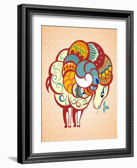 Symbol of New Year-worksart-Framed Art Print