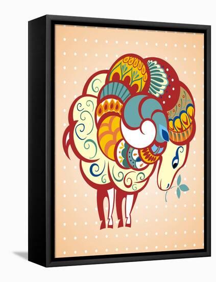 Symbol of New Year-worksart-Framed Stretched Canvas