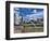 Symbol of Singapore and Downtown Skyline in Fullerton Area, Clarke Quay, Merlion-Bill Bachmann-Framed Photographic Print