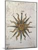 Symbol of the Sun with Inlaid Rose Compass, from the Nautical Maps Atlas-null-Mounted Giclee Print