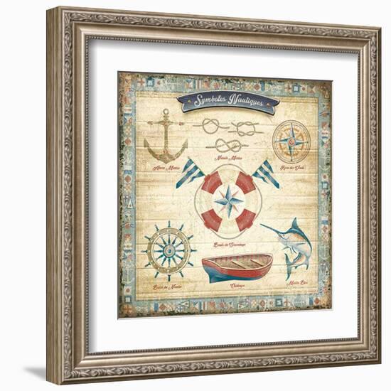 Symboles nautiques-Bruno Pozzo-Framed Art Print