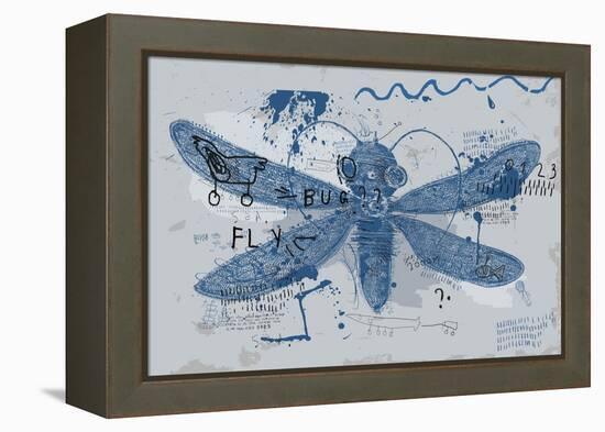 Symbolic Image of a Bee that is in Flight-Dmitriip-Framed Stretched Canvas