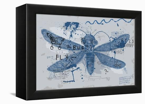 Symbolic Image of a Bee that is in Flight-Dmitriip-Framed Stretched Canvas