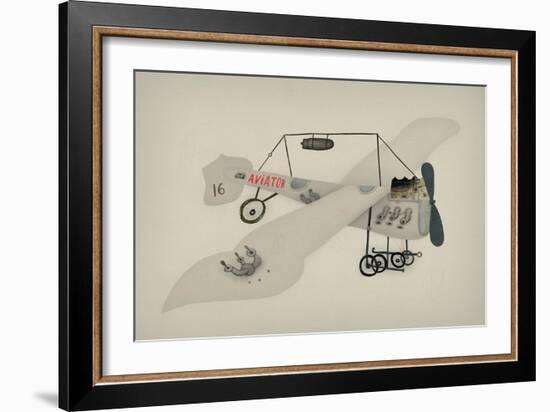 Symbolic Image of a Sport Airplane Which Has a Propeller-Dmitriip-Framed Art Print