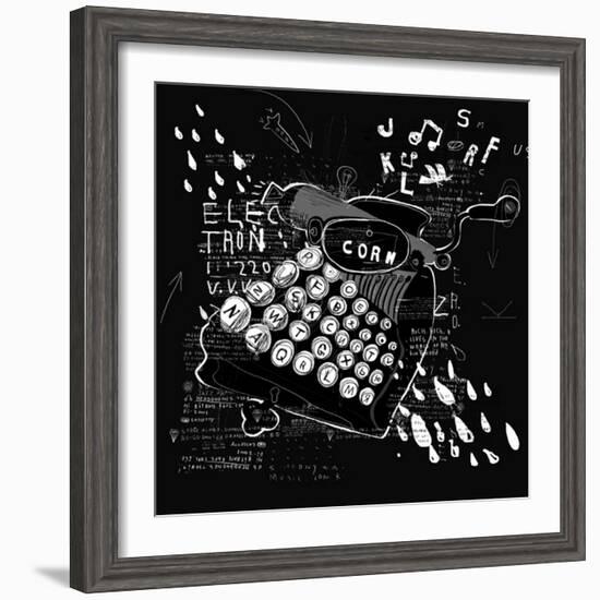 Symbolic Image of Printing on the Typewriter-Dmitriip-Framed Premium Giclee Print