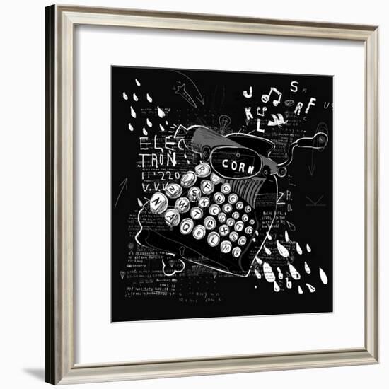 Symbolic Image of Printing on the Typewriter-Dmitriip-Framed Premium Giclee Print