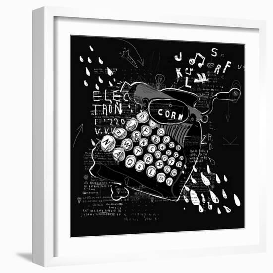 Symbolic Image of Printing on the Typewriter-Dmitriip-Framed Premium Giclee Print