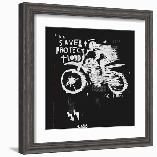 Symbolic Image of the Bike for Motocross-Dmitriip-Framed Art Print