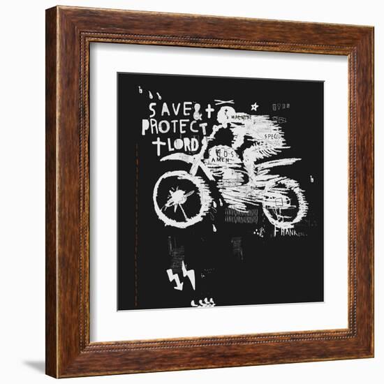 Symbolic Image of the Bike for Motocross-Dmitriip-Framed Art Print