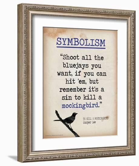 Symbolism (Quote from To Kill a Mockingbird by Harper Lee)-Jeanne Stevenson-Framed Art Print