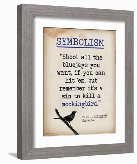 Symbolism (Quote from To Kill a Mockingbird by Harper Lee)-Jeanne Stevenson-Framed Art Print