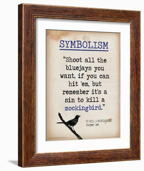 Symbolism (Quote from To Kill a Mockingbird by Harper Lee)-Jeanne Stevenson-Framed Art Print