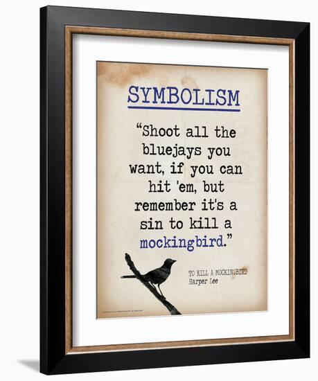 Symbolism (Quote from To Kill a Mockingbird by Harper Lee)-Jeanne Stevenson-Framed Art Print