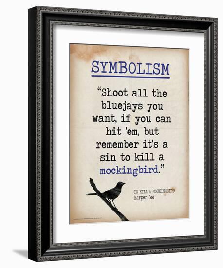 Symbolism (Quote from To Kill a Mockingbird by Harper Lee)-Jeanne Stevenson-Framed Art Print