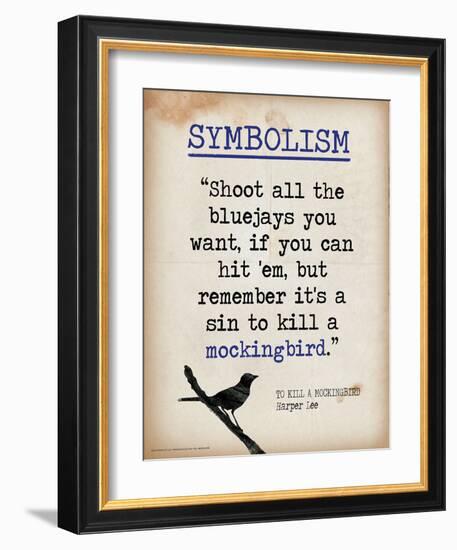 Symbolism (Quote from To Kill a Mockingbird by Harper Lee)-Jeanne Stevenson-Framed Art Print