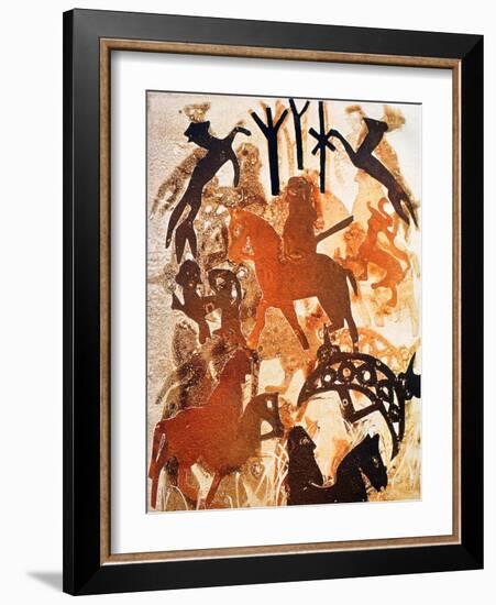 Symbols and Runes, 2000-Gloria Wallington-Framed Giclee Print