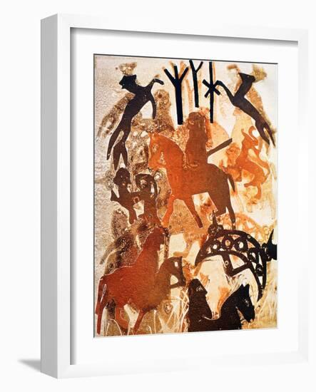 Symbols and Runes, 2000-Gloria Wallington-Framed Giclee Print