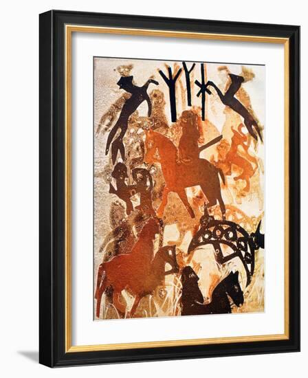 Symbols and Runes, 2000-Gloria Wallington-Framed Giclee Print