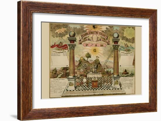 Symbols - Emblematic Chart and Masonic History of Free and Accepted Masons-null-Framed Art Print