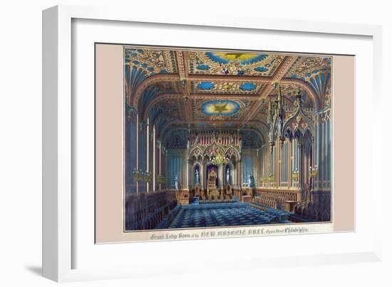 Symbols - Grand Lodge Room of the New Masonic Hall, Chestnut Street Philadelphia-Rosenthal-Framed Premium Giclee Print