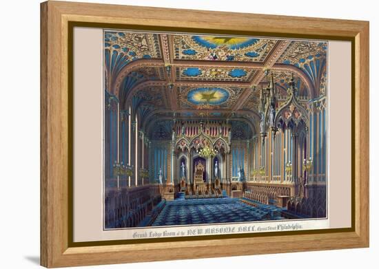 Symbols - Grand Lodge Room of the New Masonic Hall, Chestnut Street Philadelphia-Rosenthal-Framed Stretched Canvas