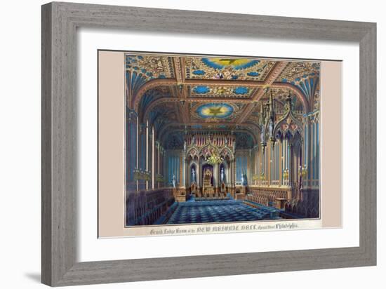 Symbols - Grand Lodge Room of the New Masonic Hall, Chestnut Street Philadelphia-Rosenthal-Framed Art Print