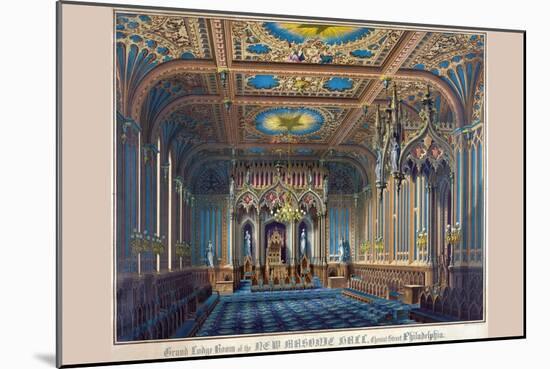Symbols - Grand Lodge Room of the New Masonic Hall, Chestnut Street Philadelphia-Rosenthal-Mounted Art Print