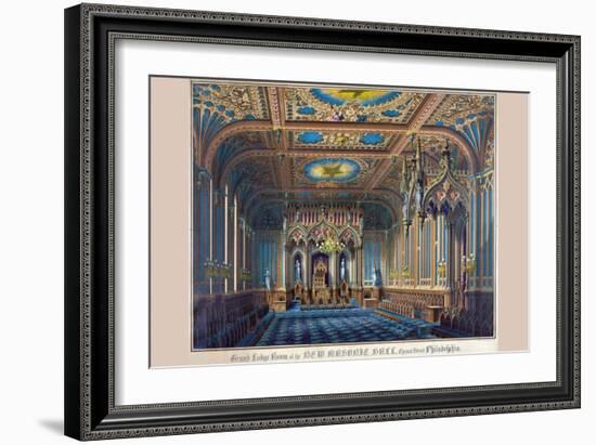 Symbols - Grand Lodge Room of the New Masonic Hall, Chestnut Street Philadelphia-Rosenthal-Framed Art Print