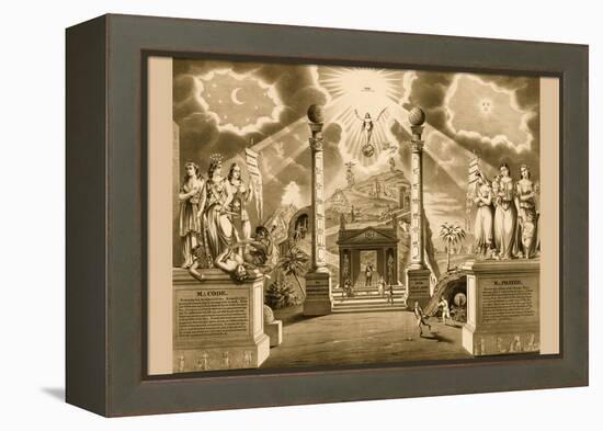 Symbols -Masonic Chart-null-Framed Stretched Canvas