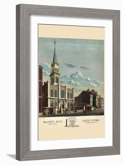 Symbols - Masonic Hall - Philadelphia-null-Framed Art Print