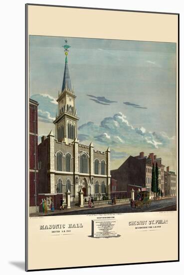 Symbols - Masonic Hall - Philadelphia-null-Mounted Art Print