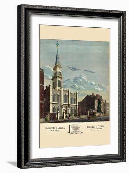 Symbols - Masonic Hall - Philadelphia-null-Framed Art Print