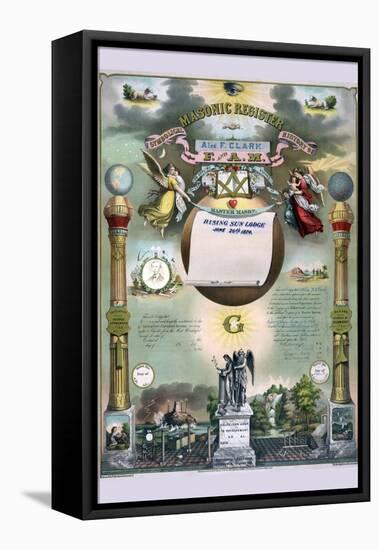 Symbols - Masonic Register-Strobridge & Gerlach-Framed Stretched Canvas