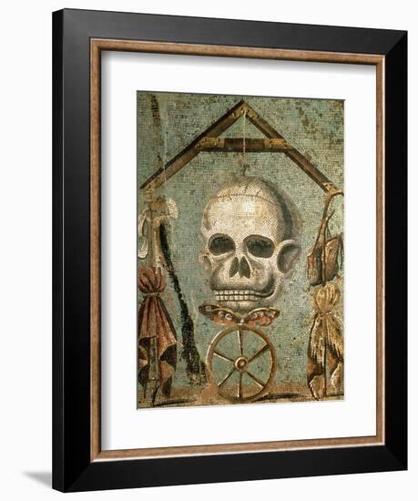 Symbols of Afterlife, Roman Mosaic from House of Tragic Poet, Pompeii, Italy-null-Framed Giclee Print