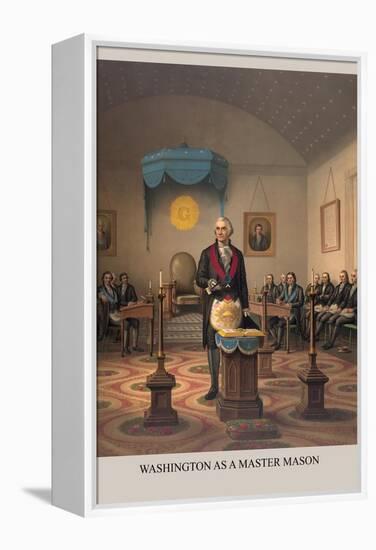 Symbols - Washington as a Free Mason-Strobridge & Gerlach-Framed Stretched Canvas