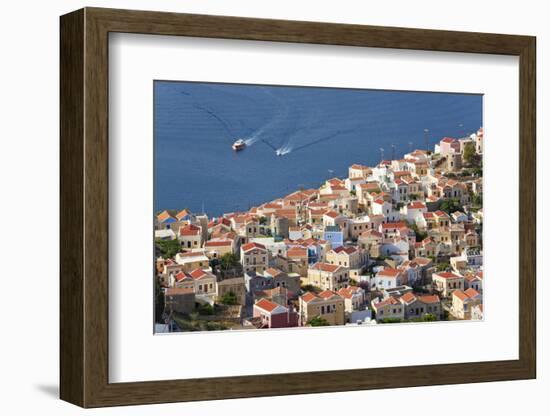 Symi Town, Symi Island, Dodecanese Islands, Greece-Peter Adams-Framed Photographic Print