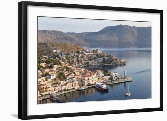 Symi Town, Symi Island, Dodecanese Islands, Greece-Peter Adams-Framed Photographic Print