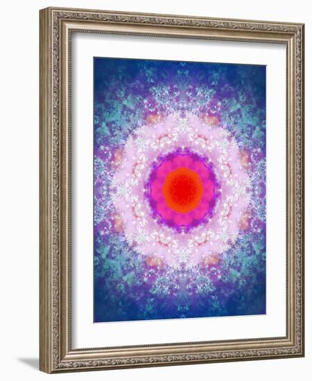 Symmetric Energetic Floral Montage of Flowers-Alaya Gadeh-Framed Photographic Print