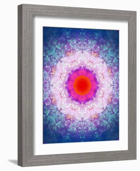 Symmetric Energetic Floral Montage of Flowers-Alaya Gadeh-Framed Photographic Print