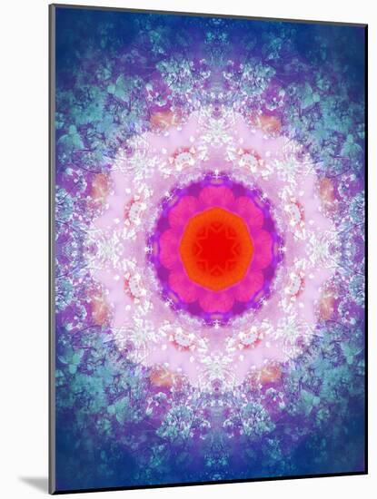 Symmetric Energetic Floral Montage of Flowers-Alaya Gadeh-Mounted Photographic Print
