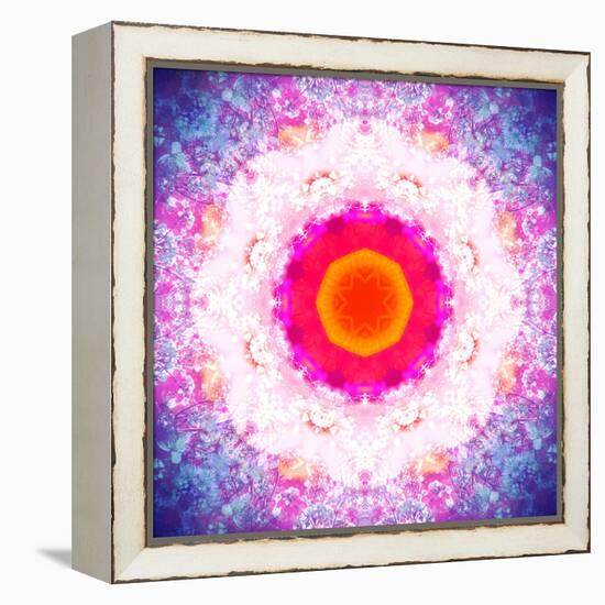 Symmetric Energetic Floral Montage of Flowers-Alaya Gadeh-Framed Premier Image Canvas