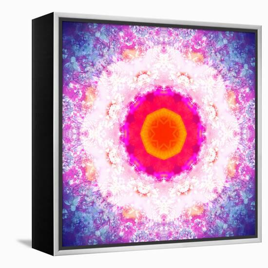 Symmetric Energetic Floral Montage of Flowers-Alaya Gadeh-Framed Premier Image Canvas