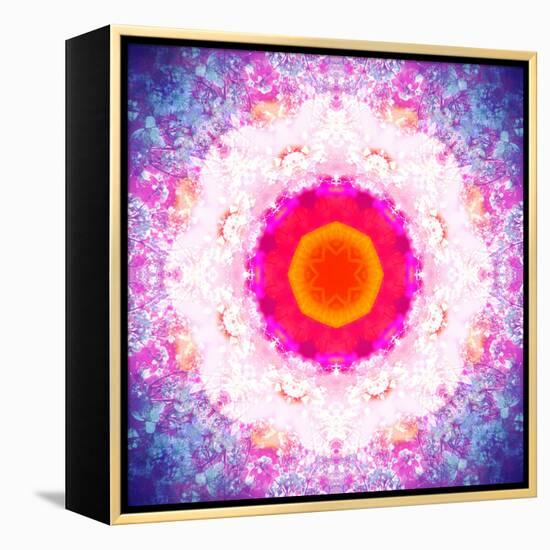 Symmetric Energetic Floral Montage of Flowers-Alaya Gadeh-Framed Premier Image Canvas