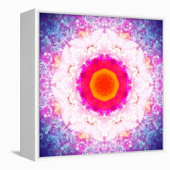 Symmetric Energetic Floral Montage of Flowers-Alaya Gadeh-Framed Premier Image Canvas