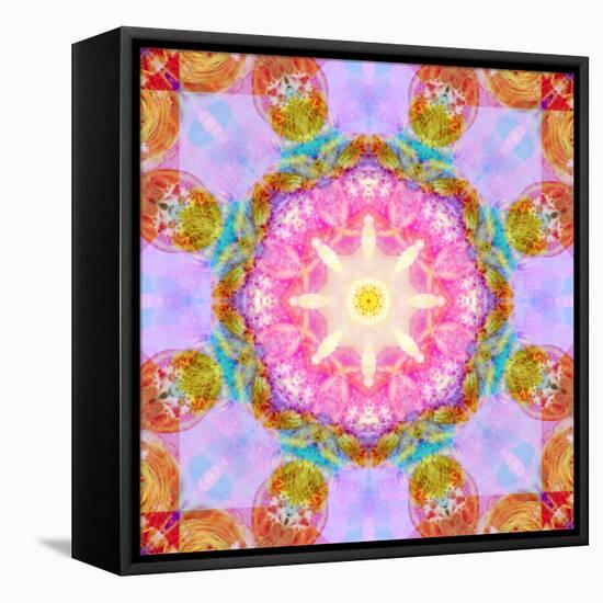 Symmetric Layer Work from Flowers Photographs-Alaya Gadeh-Framed Premier Image Canvas