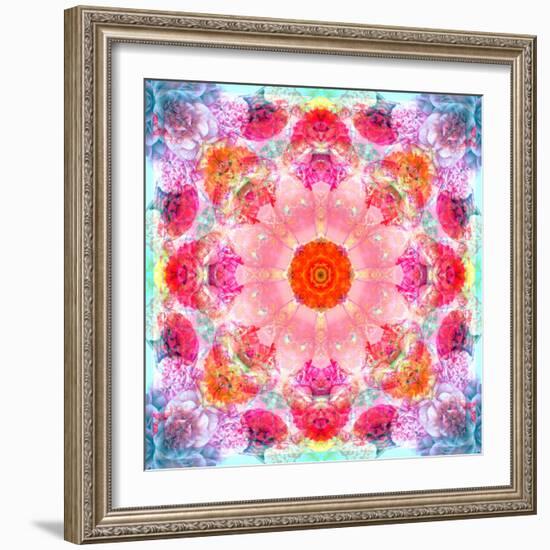 Symmetric Multicolor Layer Work of Blossoms-Alaya Gadeh-Framed Photographic Print